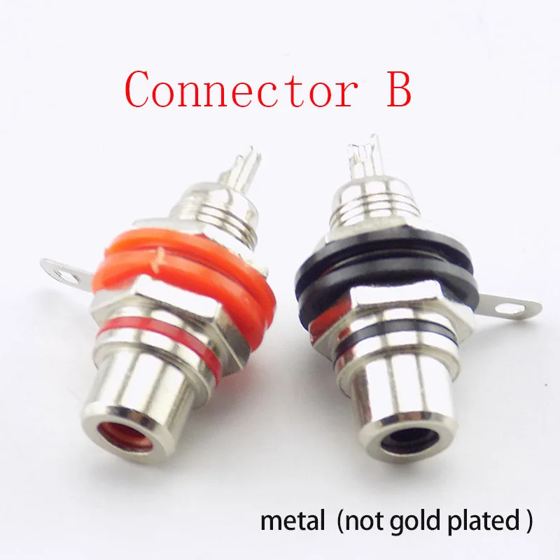 2 Stuks/1 Paar Rca Vrouwelijk Connector Chassis Panel Mount Adapter Plug Vergulde Audio Video Adapter H10