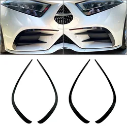 2Pcs For Mercedes Benz CLS-Class C257 Sport 2018 2019 2020 Car Front Bumper Lip Splitter Spoiler Decorative TrimABS Plastic