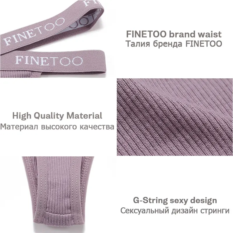 1PC FINETOO Women Panties Front Cross Cotton Lingerie Sexy Low Waist  Color Thongs Ladies Underwear Fashion Soft Underpants image 5
