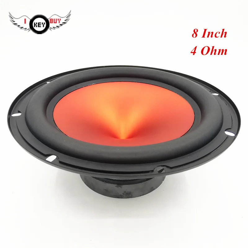 8 Inch Car Audio Bass Woofer Round Sea Blue PEI Cone 450W 4Ohm Loundspeaker Modified for  Home Speaker Box