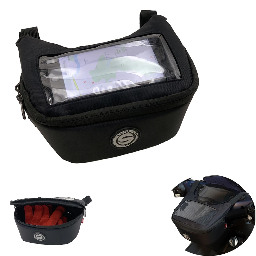 For Aprilia MP3-250 MP3-300 MP3-400 SRV850  motorcycle handlebar GPS navigation bag, waterproof mobile phone bag