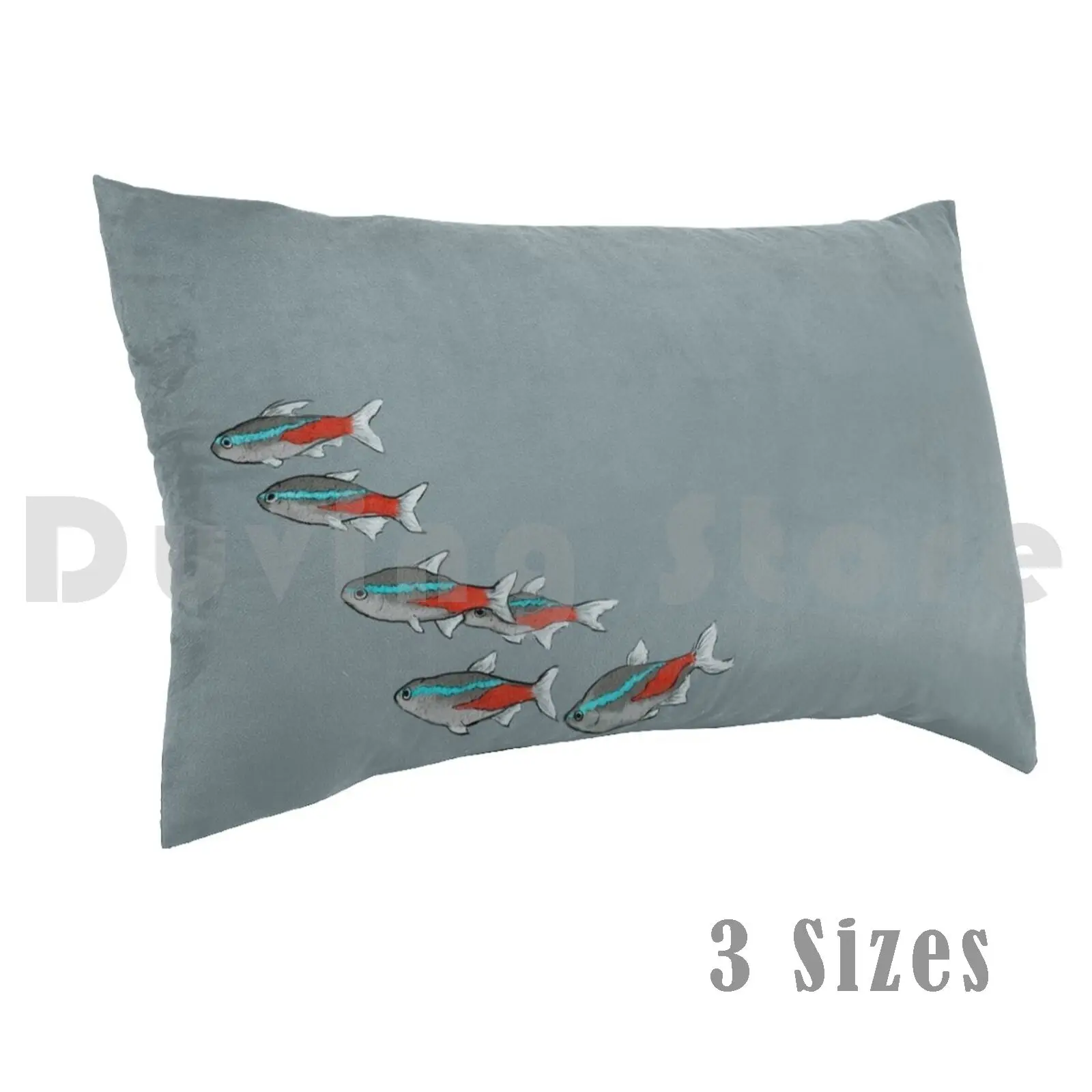 Pillow Case School Of Neon Tetra Fish 3335 Neon Tetras Neon Tetra School Of Fish Fish Fish