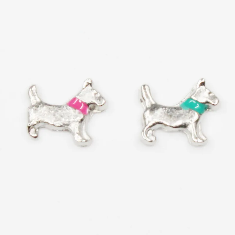 20pcs/lot Dogs And Cats Bones Horseshoes Enamels Pet Animals Floating Charms For Glass Lockets Memory Pendant Jewelry