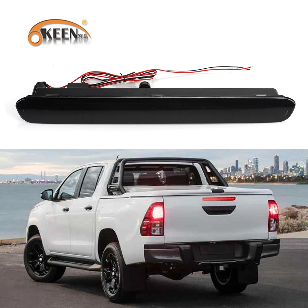 1Pcs For Toyota Hilux/Revo/Vigo 2015 2016 2017 2018 2019 Led Rear Bumper Reflector Light Rear Fog Lamp Auto Bulb Brake Light Tai