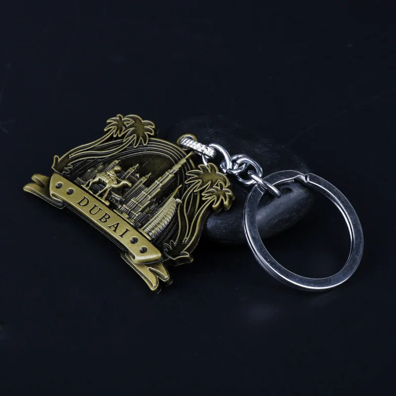 2018 Dubai tourism camel architecture Metal Keychain Keyring Cosplay Costume Accessory Pendants Collection Cool Gift