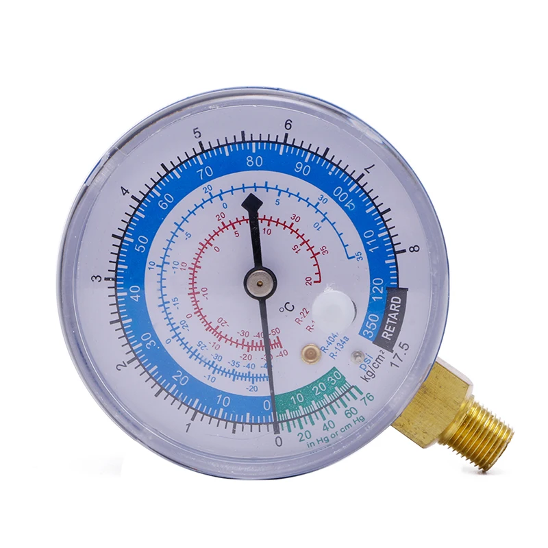 New Blue Air Conditioner R404 R134A R22 Refrigerant Low Pressure Gauge KPA Drop Shipping U1JF