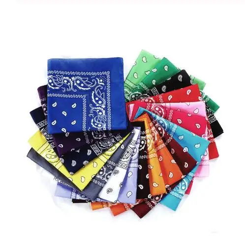 2024 Fashion Hip Hop Bandana Square Scarf 54cm*54cm Black Red Headband Printed For Women/Men/Boys/Girls - Detail 1