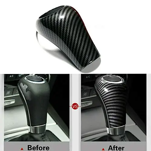 

Car Sticker Carbon Fiber Manual Gear Knob Shifter Lever Covers For Mercedes benz W204 W203 W211 Gear Shift Knob Cover