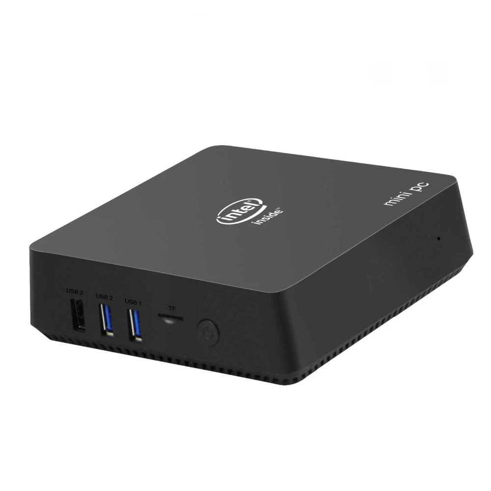 Ak5 mini pc com intel celeron j3455 quad core até 2.3ghz 4g ram 64g rom dupla hdmi lan mini caixa de tv computador windows 10