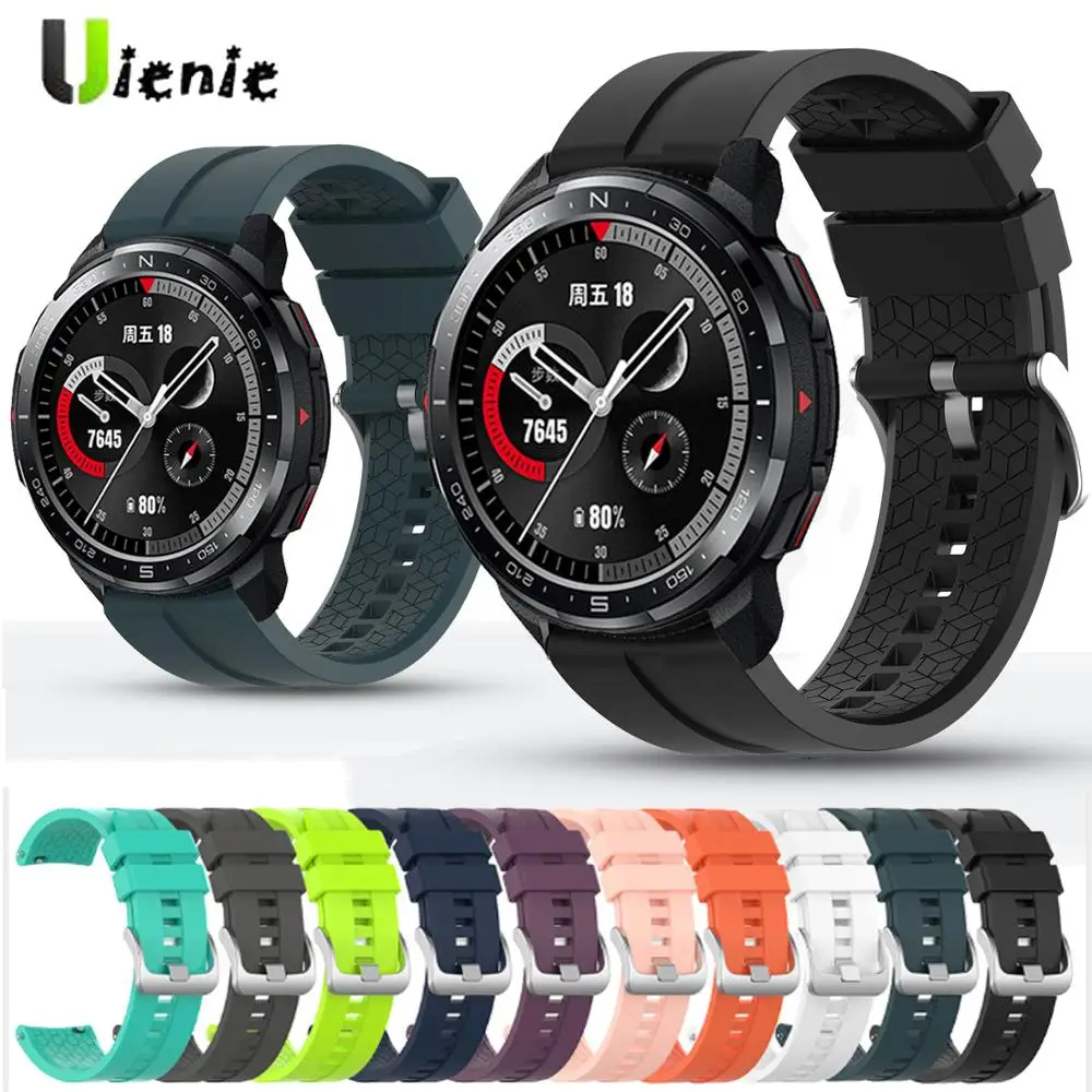 For Huawei Honor Watch GS Pro Strap / Honor magic Watch 2 46mm Replacement Silicone Watchbands Sport Bracelet 22mm Watch Band