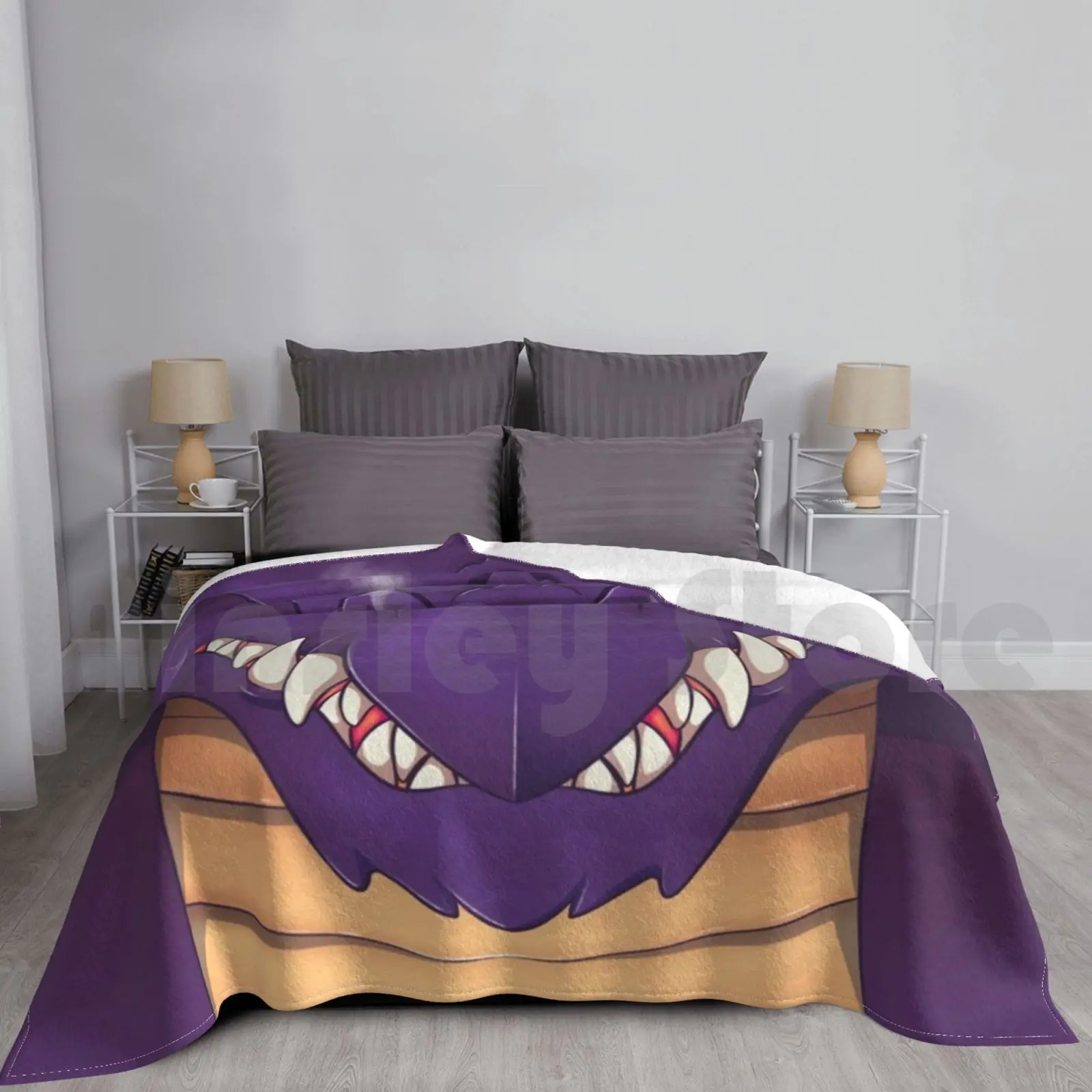 Purple Dragon Blanket Fashion Custom Dragon Dragonborn Fantasy Rpg Costume Purple Dragon Snout Dnd Monster Teeth