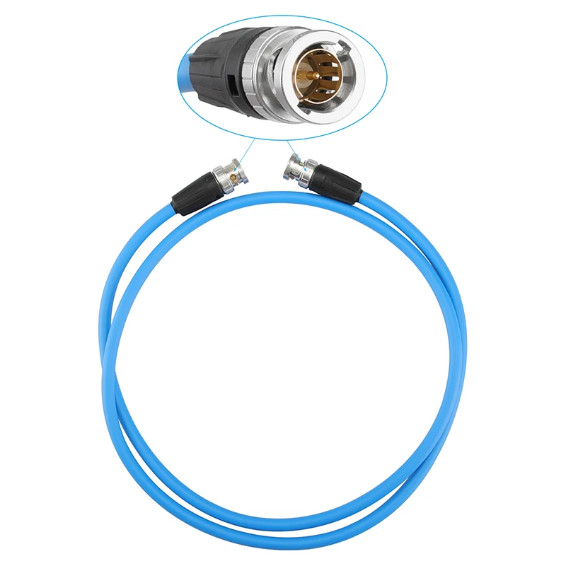 CAMVATE Neutrik BNC Male To BNC HD SDI 4K Video Coaxial Cable LV-61S For FS5 To Atomos Shogun Inferno (Blue)