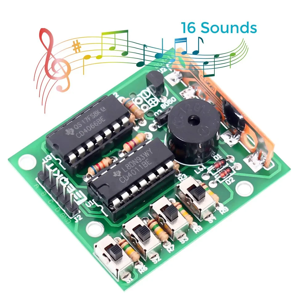 DIY Electronic 16 Music Sound Box DIY Kit Module Soldering Practice Learning Kits for Arduino