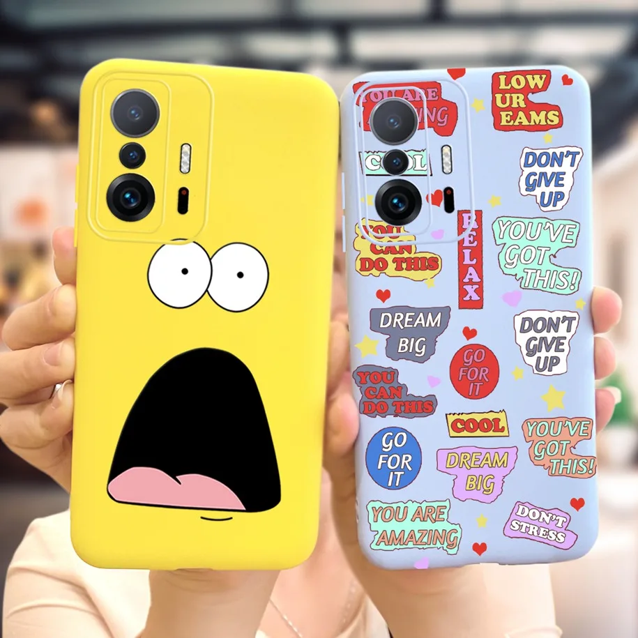 Love Heart Couple Case For Xiaomi 11T Pro Global Version Cover Luxury Matte TPU Soft Funda For Xiaomi Redmi Note 11T Mi11T Coque