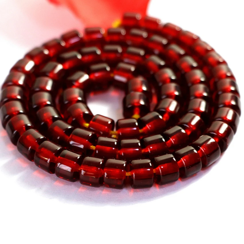 Dark red resin synthetic beeswax 4X7mm 5X8mm 7X10mm 12X9mm drum loose beads spacers accessories jewelry making 15inch B61