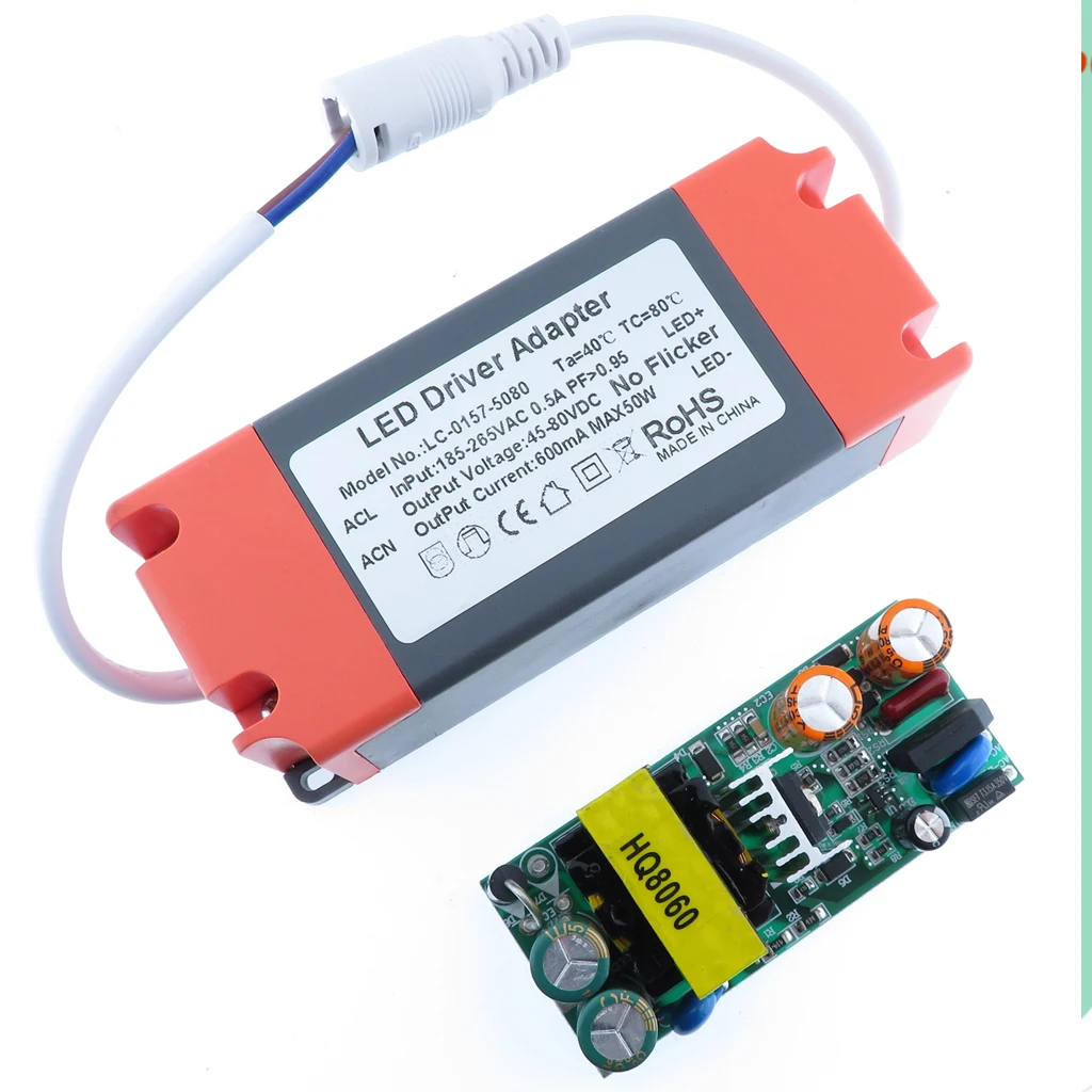 Non Flicker Led Panel Voeding 24W 36W 48W Verlichting Transformator 300mA 350mA 400mA 450mA 500mA 550mA 600mA Led Driver Adapter