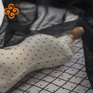 Vải lưới Lace Dot Jacquard, vải tuyn cho trang phục, mạng lưới muỗi, đồ may vá, vật liệu DIY, TJ0308 12 Brodery màn hình bán hàng chính - 1