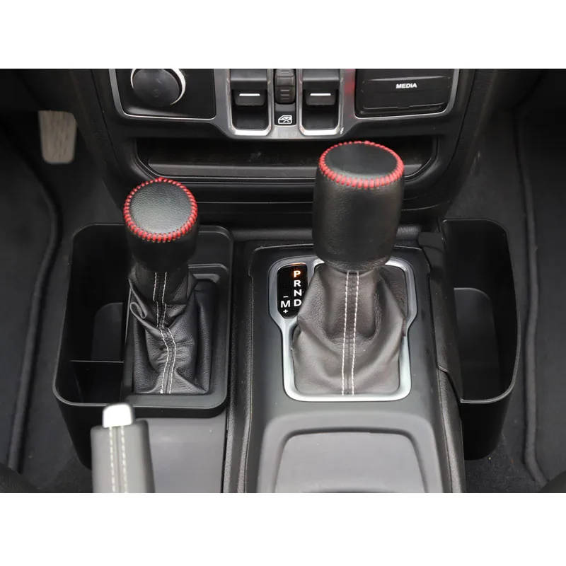 

2Pcs/set Car Gear Shift Panel Side Storage Box Holder Container For Jeep Wrangler JL 2018+ Car Accessories