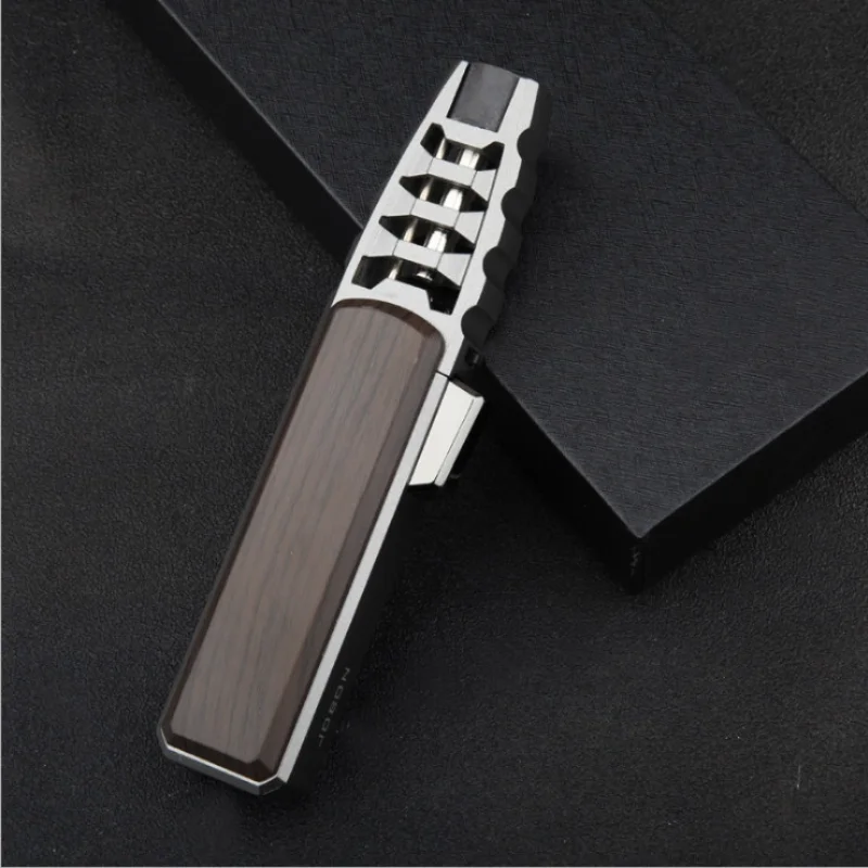 Super Large Lighter Fire Jet Gas Cigar Lighter Turbo Windproof Powerful new Spray Gun Kitchen Pipe Lighter(Without Gas)