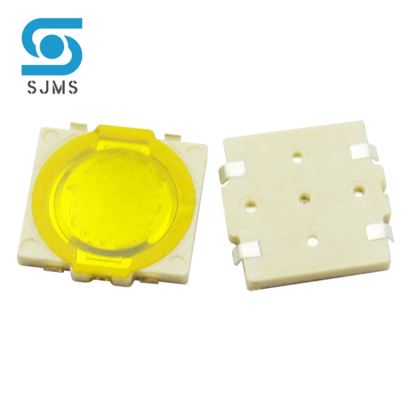 SJMS 100PCS Ultra thin Tactile Push Button Switch 4x4x0.5 Micro Switch 4*4*0.5 mm SMT SMD Membrane mini Tact Switch