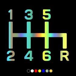CS31019# Various Sizes Die-cut Vinyl Decal 6 Speed Box Car Sticker Waterproof Auto Decors on Car Body Bumper Rear Window