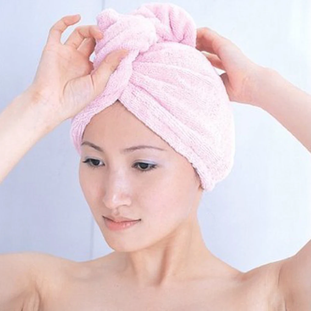 

2pcs Magic Shower Cap Microfiber Towel Rapid Drying Hair Towel Bath Towels Quick Dry Super Water Absorption No Irritation