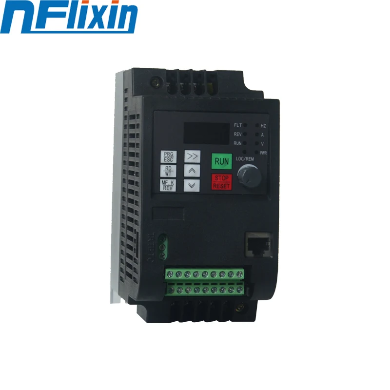 HOT! 0.75KW/1.5KW/2.2KW/ single-phase input 220V three-phase output 380V VFD Frequency Converter Adjustable Speed NF9100-1T3