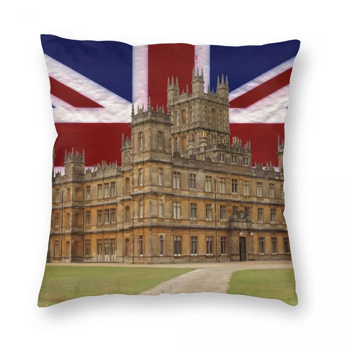 Downton Abbey Square Pillowcase Polyester Linen Velvet Printed Zip Decor Pillow Case Room Cushion Cover Wholesale 45x45