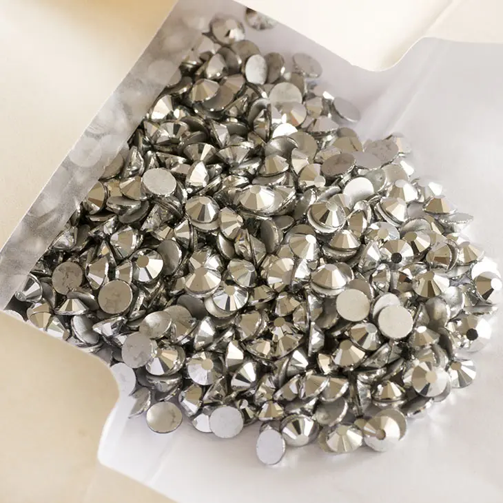 YANRUO 2058NOHF LTCH Labrador Glass Strass Crystals Stones Flatback Beads Silver White Rhinestones Craft Supplies