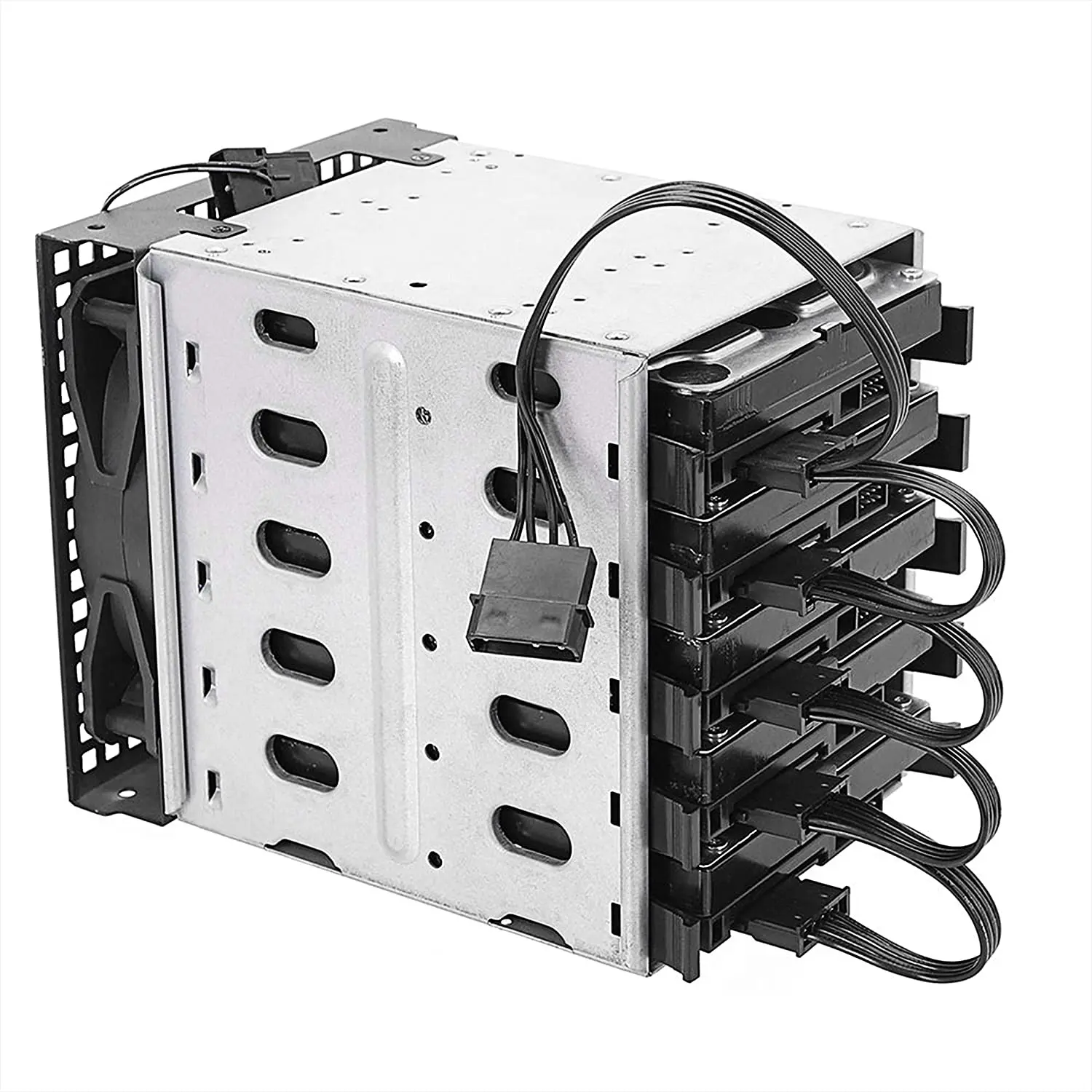 موليكس 4pin IDE 1 إلى 5 SATA 15Pin القرص الصلب إمدادات الطاقة الفاصل وصلة كابل DIY بها بنفسك PC Sever 4-pin إلى 15-pin الطاقة 60 سنتيمتر