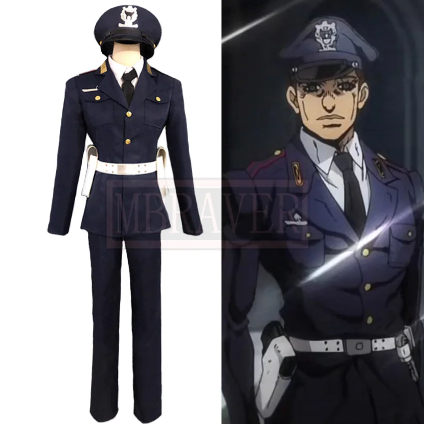 

Leone Abbacchio Military uniform Cosplay Costume Halloween Party Uniform Outfit Custom Made Any Size