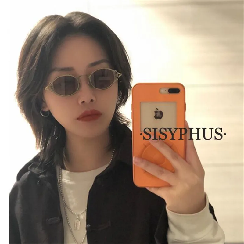 KAPELUS sunglasses Retro metal flat glasses Transparent iron frame glasses Oval carved sunglasses 899