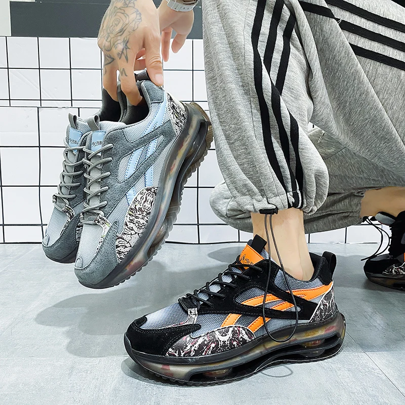 

2021 Vulcanize Breathable No-slip For Men Lace Up Lightweight Man Footwear White Sports Shoes Autumn Men's Sneakers Casual Shoes