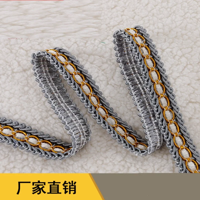 

12m Bullion Ribbon Braided Lace DIY Sewing Accessory Wavy Webbing Garment Hair Cushion Curtain Decoration Curtain Trimming