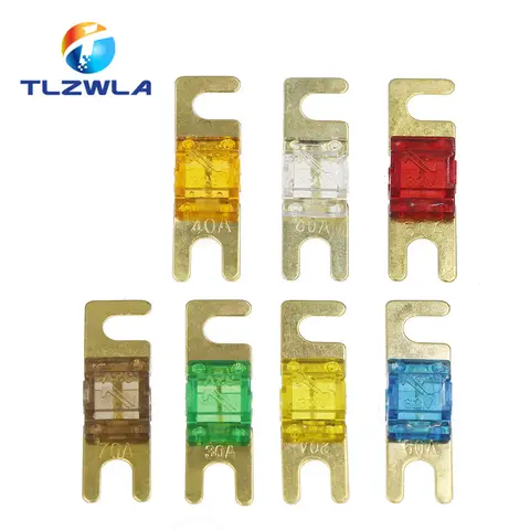 ANL Gold Plated Stud Car Fuses Mini Car Stereo Audio AFS Fuse 20A 30A 40A 50A 60A 70A 80A 100A 125A 150A 32V Auto Fuse Fuses Hot