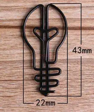 Light bulb paper clip fresh paper clip stationery office supplies hand clip 4D folder storage paper clip color pin