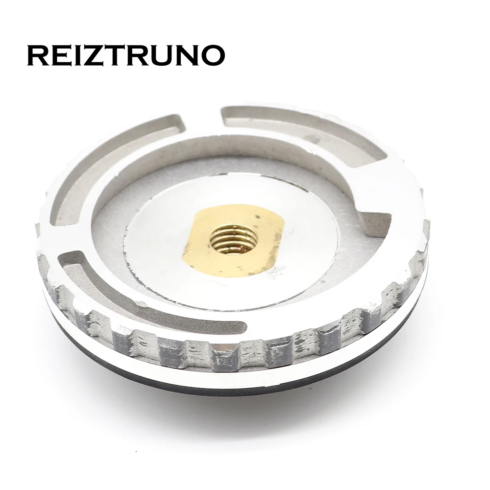 REIZTRUNO 4 Inch 100mm Snail Lock Backer Pad Aluminum Rubber Backer Diamond Edge Polishing Pad Adapter M14 5/8-11 Back-Up Holder