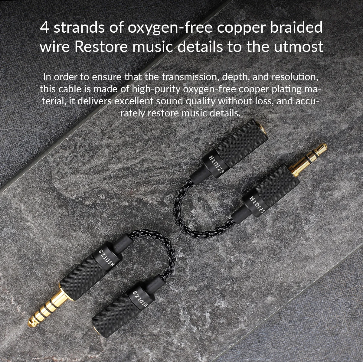 Адаптер Hidizs 4,4/3,5 штекер-2,5 гнездо, сбалансированный адаптер для интерфейса 4,4/3,5 мм, аудиовыход и интерфейс 2,5 мм, IEM