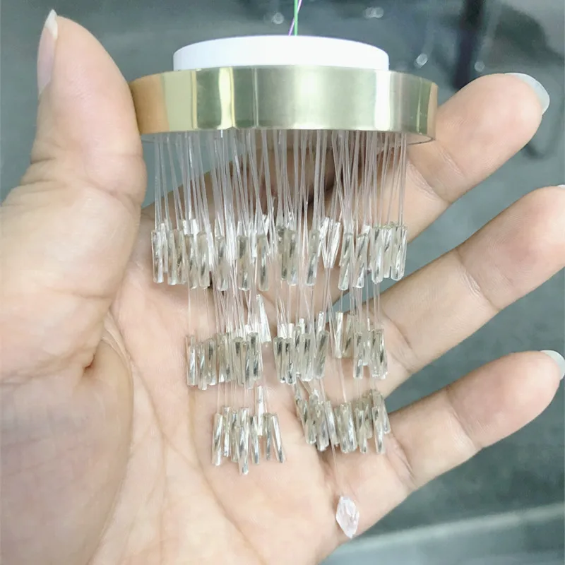 1Pc 12V Mini Ceiling Crystal Chandelier Lamp Dollhouse Miniature Furniture Mini Lights Model Hobbies