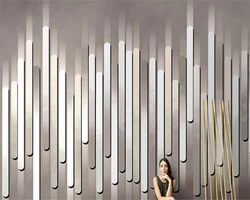 custom Nordic minimalist stereo stripe wallpaper modern living room TV background mural wall paper bedroom wall covering Sticker