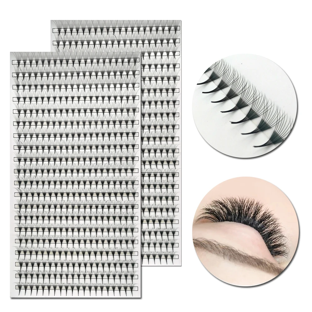 

Pre Made Russian Volume Fan Faux Mink Individual Lashes Extension Cilia Sharp Pointy Stem Premade False Eyelashes Thin Root