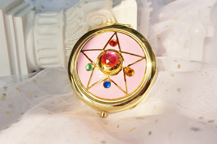 MIRROR Sailor Moon Make Up Sailor Moon R Moonlight Memory Series Crystal Star Case Cosmetic Compact Travel Folding Cosplay Box