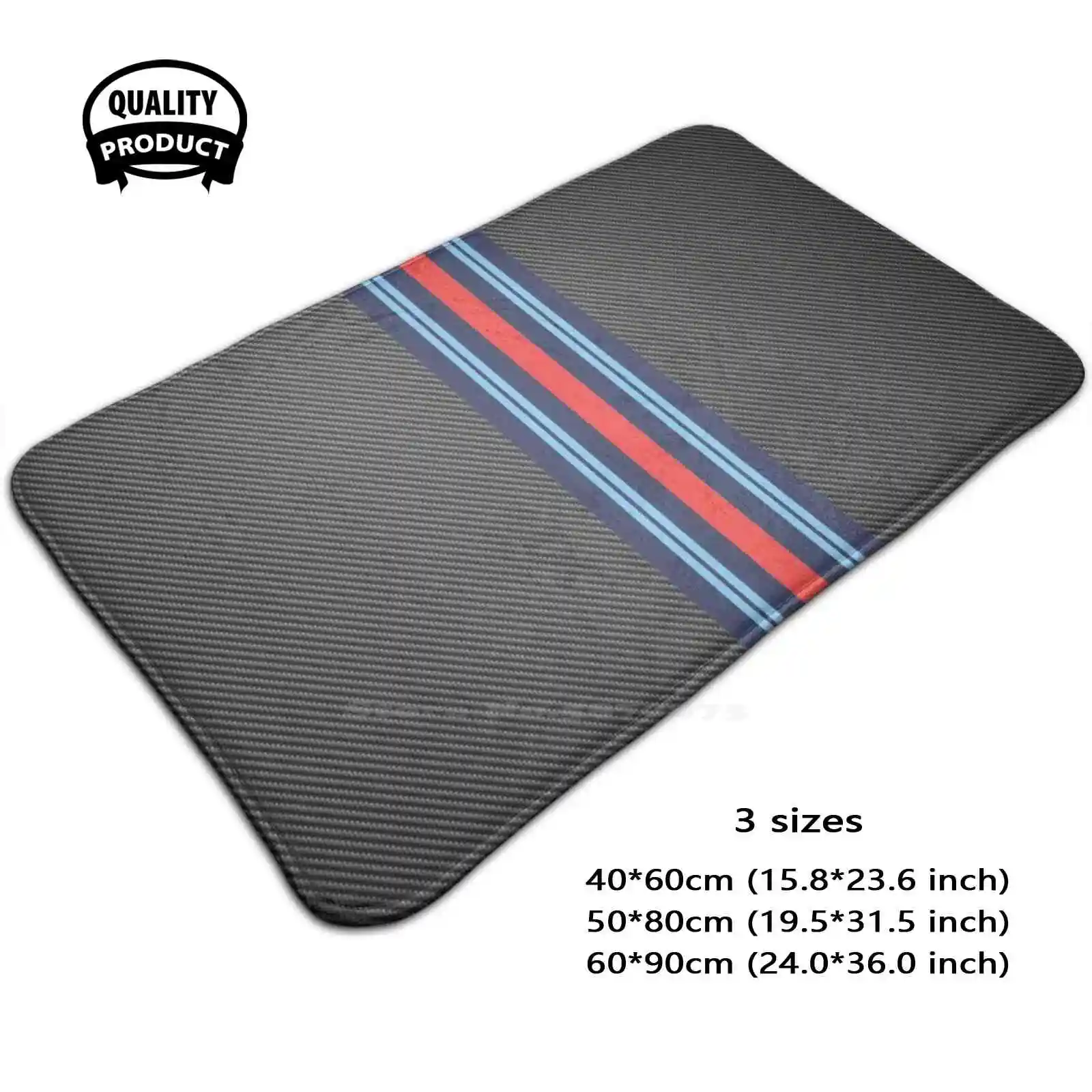 Martini Racing Lines On Carbon Fiber Soft Cushion Home Carpet Door Mat Car Rug Martini Racing Drink Driving Automobile Carbon