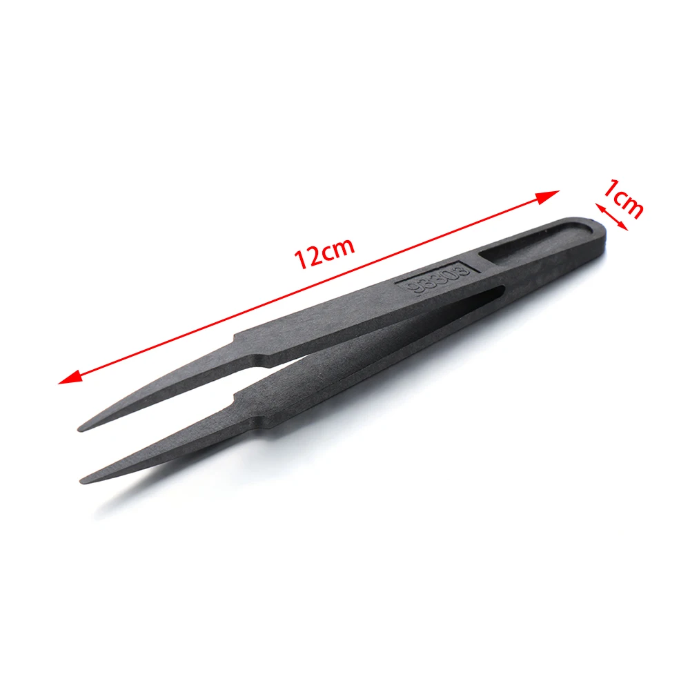 Pro Plastic Eyebrow Tweezer Anti Static Safe Electronic Industrial Maintenance Tools Multifunctional Women Beauty Nail Tools