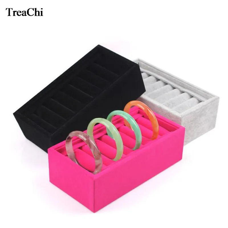 

8-bit Bracelet Tray High Quality Full Velvet Ring Rack Thin Bracelet Rack Insert Ring Display Box Jewelry Display Rack