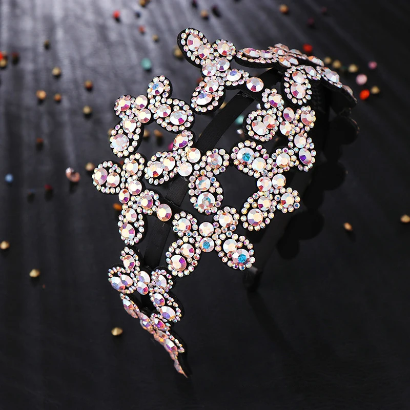 Retro Women Version Butterfly Luxury Czech Crystal Non-slip Border Girl Hairpin Ladies All-match Fancy Hair Accessories Headband