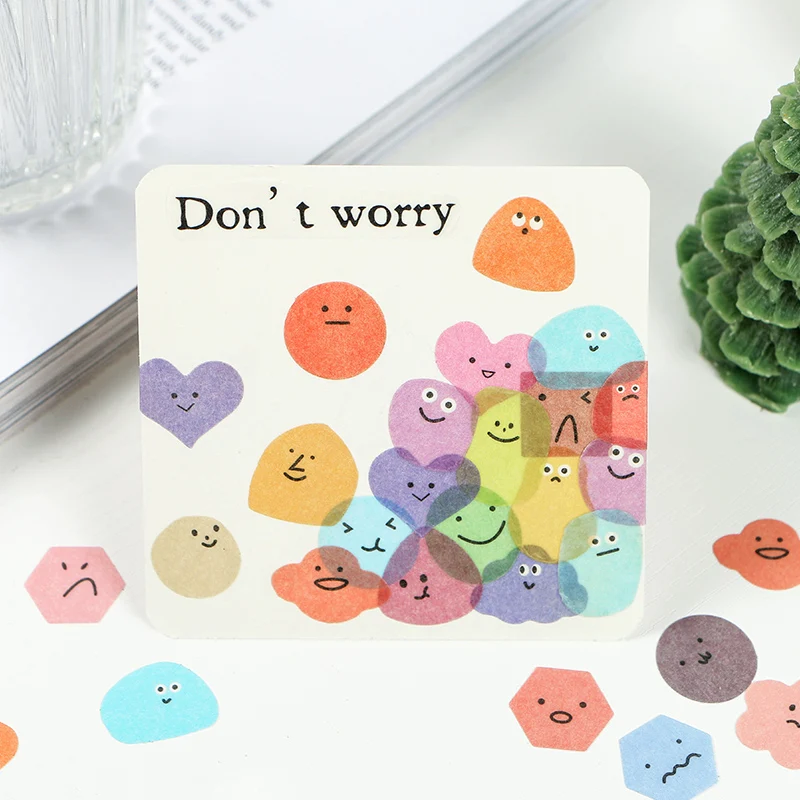 100 pcs Cute Stickers Girlish Cartoon Facial Expression Bullet Journaling Accessories Kawaii Deco Stickers Aesthetic Stationery