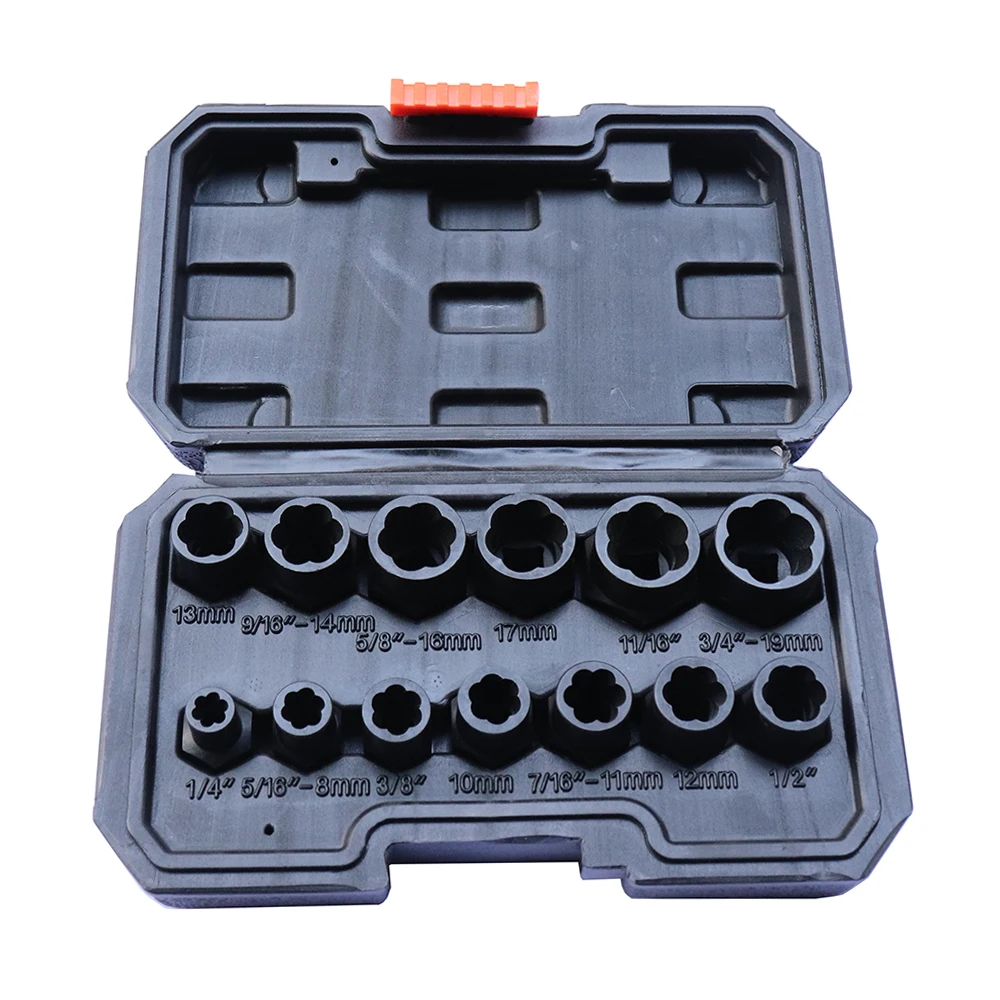 Impact Bolt Extractor Tool Stripped Lug Nut Remover, Grip Tite Socket Set, Easy to Remove Rusty and Stubborn Sockets