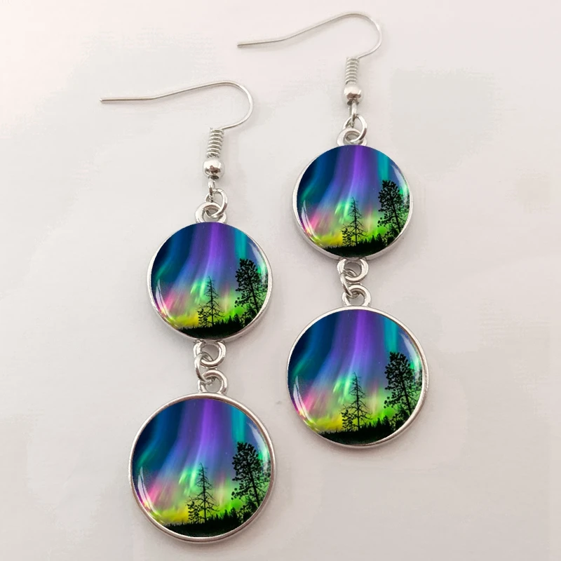 Galaxy Nebula Earrings Space Earrings Astronomical Glass Dome Nebula Jewelry Earrings Women