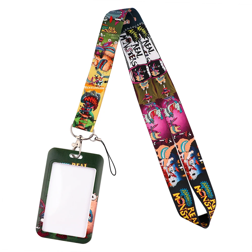 Flyingbee-x2316モンスターカードホルダー,学生用ネックハンギングカード,携帯電話,バッジ,地下鉄カードホルダー